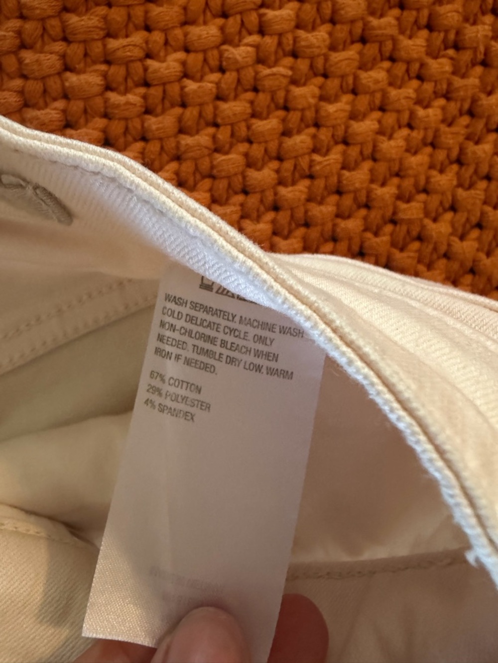 Women’s Cream Wide-Leg Jeans - Picture 5 of 5